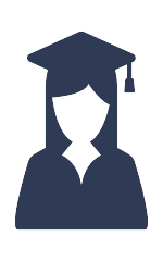 Illustration of a female graduate
