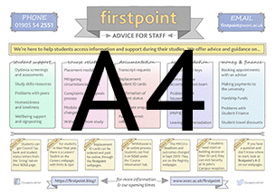 Advice for Staff A4 poster