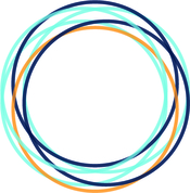 A series of overlaid circles in blue, dark blue and yellow that form the inclusion toolkit logo for all A1 documents